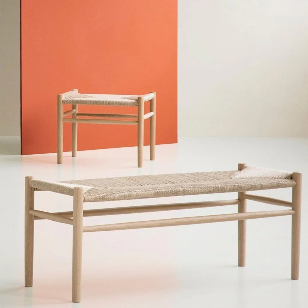 Banc en bois et tissage - J83B Chêne Naturel – Image 6