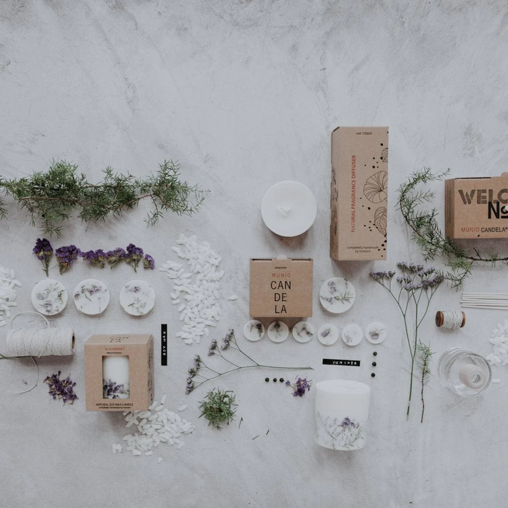 Bougie en cire naturelle - Genévrier et Limonium – Image 6