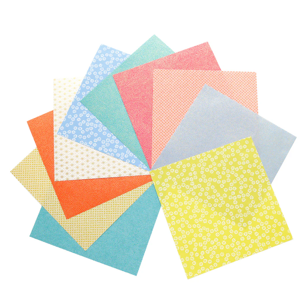 20 Papiers Origami - 15 x 15 cm - Multicolore - Mini Motifs – Image 3