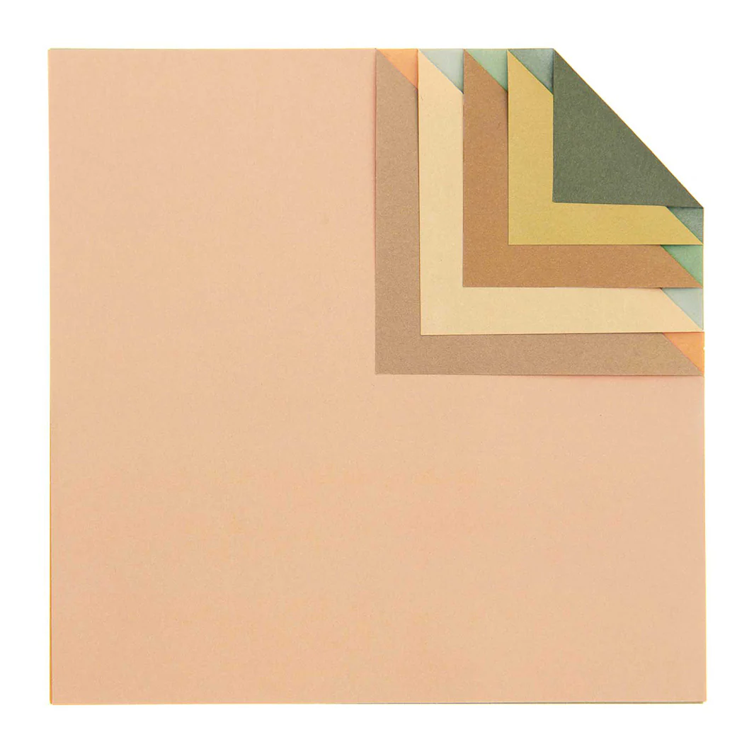 100 Papiers Origami Unis - Bicolores, Tons Naturels - 10 Couleurs - 15x15cm – Image 7